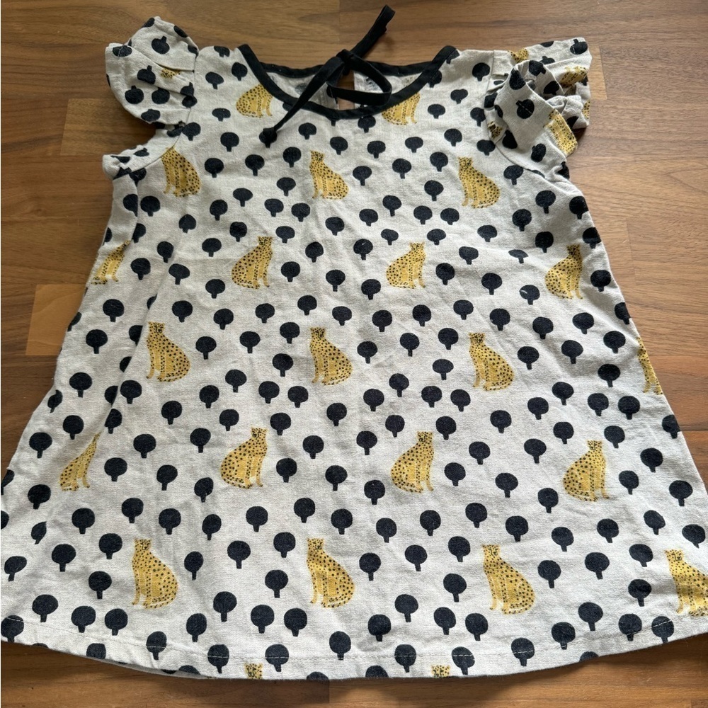 Supayana cotton dot animal print tunic dress made in Quebec